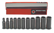 11 Piece - #412 - 3/8 to 1" - 1/2'' Drive - 6 Point - Deep Impact Socket Set - Caliber Tooling