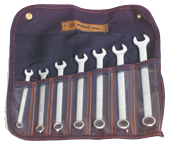 Wright Tool Fractional Combination Wrench Set -- 7 Pieces; 12PT Chrome Plated; Includes Sizes: 3/8; 7/16; 1/2; 9/16; 5/8; 11/16; 3/4"; Grip Feature - Caliber Tooling