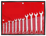 11 Piece - 12 Point - 3/8; 7/16; 1/2; 9/16; 5/8; 11/16; 3/4; 13/16; 7/8; 15/16 & 1" - Combination Wrench Set - Caliber Tooling