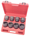 8 Piece - 3/4" Drive - Shallow Impact Socket Set - Caliber Tooling