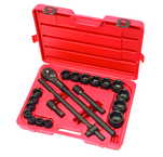 21 Piece - TEKTON - 3/4" Drive Impact Socket Set Forged and Hardened Chrome Vanadium Steel Construction; Corrosion-Resistant Black Phosphate Finish; 6 Point Impact Sockets; Non-Slip; Knurled Handle Grip; Opti-Drive Socket Design - Caliber Tooling