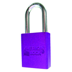 Aluminum Padlock 1 1/2″ Body Width; Keyed: Different; Purple - Caliber Tooling