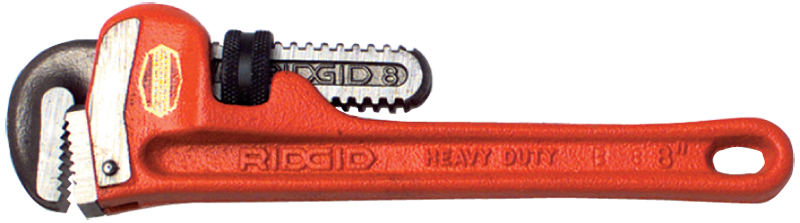 1-1/2" Pipe Capacity - 10" OAL - Heavy Duty Pipe Wrench - Caliber Tooling