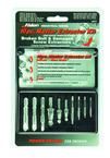 Removes #6 to #24 Screws; 10 pc. Kit - Screw Extractor - Caliber Tooling