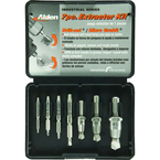#7017P; Removes #6 to #12 Screws; 7 Piece Extractor Kit - Screw Extractor - Caliber Tooling