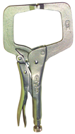 C-Clamp -- #11R Plain Grip 3-3/4'' Capacity 11'' Long - Caliber Tooling