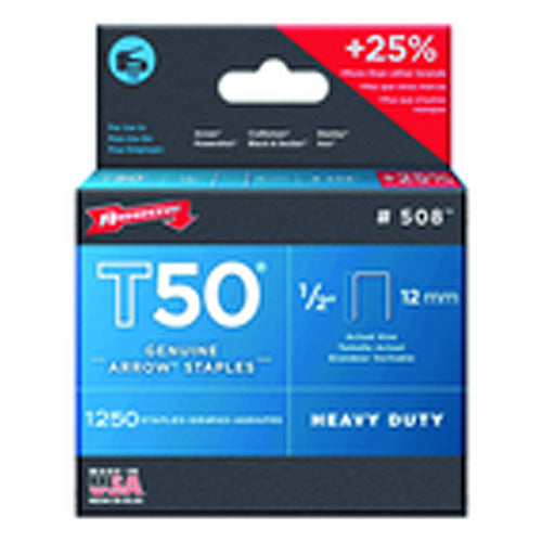 1/2″ / 12 mm - T50–1250 Standard Pack - Staples - Caliber Tooling