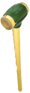 Rawhide Face Sledge Hammer -- 8 lb--36'' Hickory Handle--2-3/4'' Head Diameter - Caliber Tooling