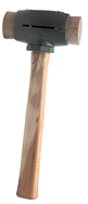Rawhide Hammer with Face - 2.75 lb; Wood Handle; 1-3/4'' Head Diameter - Caliber Tooling