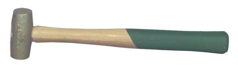 Hackett Brass Brass Hammer -- 5 lb; Hickory Handle; 1-3/4'' Head Diameter - Caliber Tooling