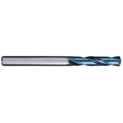 5/16″ Dia. × 8 mm Shank × 41 mm Flute Length × 79 mm OAL, 3XD, 140°, Aqua Revo D, 2 Flute, Internal, Solid Carbide Drill - Exact Industrial Supply