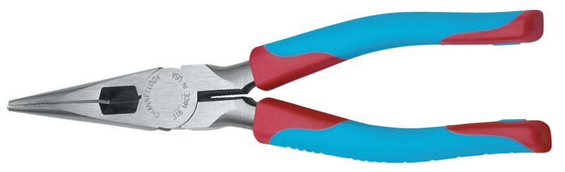 Channellock Long Needle Nose Pliers -- #318CB Cushion Grip 8.5'' Long - Caliber Tooling