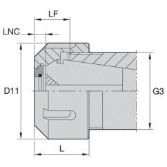 LNABER32M LOCKNUT-COOLANT STYLE - Caliber Tooling