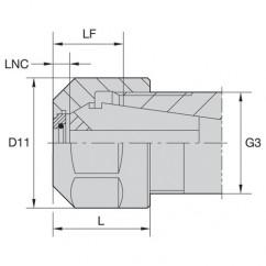 LNHABER16M COOLANT LOCKNUT - Caliber Tooling