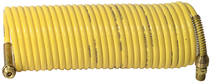 #N14-50A - 1/4 MPT x 50 Feet - Yellow Nylon - 1-Swivel x 1- Rigid Fitting(s) - Recoil Air Hose - Caliber Tooling