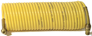 #N38-12A - 3/8 MPT x 12 Feet - Yellow Nylon - 1-Swivel x 1- Rigid Fitting(s) - Recoil Air Hose - Caliber Tooling