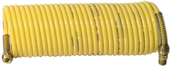 #N14-25A - 1/4 MPT x 25 Feet - Yellow Nylon - 1-Swivel x 1- Rigid Fitting(s) - Recoil Air Hose - Caliber Tooling