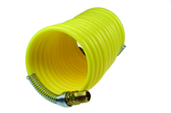 #N12-50A - 1/2 MPT x 50 Feet - Yellow Nylon - 1-Swivel x 1- Rigid Fitting(s) - Recoil Air Hose - Caliber Tooling