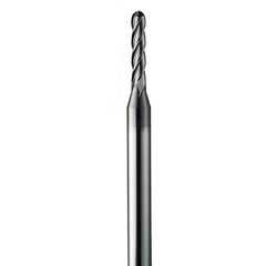 ‎0.05″ Dia. × 1/8″ Shank × 0.075″ DOC × 1-1/2″ OAL, Carbide AlTiN, Spiral , 2 Flute, 30° Helix, Ballnose End Mill - Exact Industrial Supply