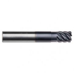 1/8" Dia. - 1/4" LOC - 2-1/2" OAL - .015 Radius 5 FL Carbide End Mill-Uncoated - Caliber Tooling