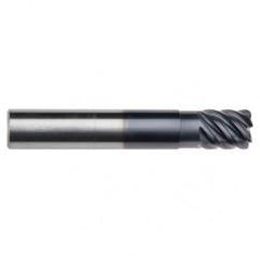 3/16" Dia. - 3/8" LOC - 3" OAL - .015 Radius 5 FL Carbide End Mill-Uncoated - Caliber Tooling