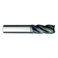 1 Dia. x 4 Overall Length 4-Flute .060 C/R Solid Carbide SE End Mill-Round Shank-Center Cut-AlCrN-X - Caliber Tooling