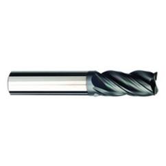 1/4 Dia. x 3 Overall Length 4-Flute Square End Solid Carbide SE End Mill-Round Shank-Center Cut-AlCrN-X - Caliber Tooling