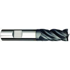 3/8 Dia. x 3 Overall Length 4-Flute Square End Solid Carbide SE End Mill-Weldon Shank-Center Cut-AlCrN-X - Caliber Tooling