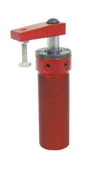 Round Threaded Body Pneumatic Swing Cylinder - #8015 .38'' Vertical Clamp Stroke - With Arm - RH Swing - Caliber Tooling