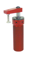 Round Threaded Body Pneumatic Swing Cylinder - #8015 .38'' Vertical Clamp Stroke - With Arm - RH Swing - Caliber Tooling