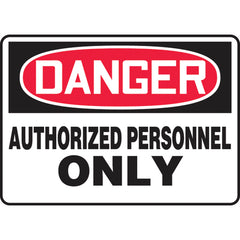 Sign, Danger Authorized Personnel Only, 10″ × 14″, Aluminum - Caliber Tooling