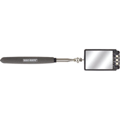 MAG-MATE Telescoping Glass Inspection Mirror with Three LED Lights, reaches 36″ Long, includes Batteries - Caliber Tooling