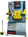 66 Ton - 8-5/8" Throat - 5HP, 220V, 3PH Motor Dual Cylinder Complete Integrated Ironworker - Caliber Tooling