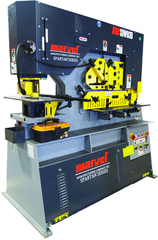 93 Ton - 14" Throat - 10HP, 220V, 3PH Motor Dual Cylinder Complete Integrated Ironworker - Caliber Tooling