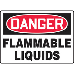 Sign, Danger Flammable Liquids, 10″ × 14″, Plastic - Caliber Tooling