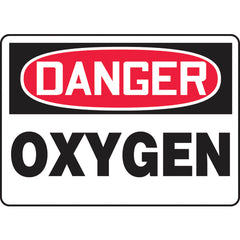 Sign, Danger Oxygen, 10″ × 14″, Plastic - Caliber Tooling