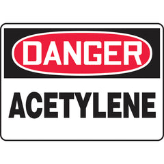 Sign, Danger Acetylene, 10″ × 14″, Aluminum - Caliber Tooling