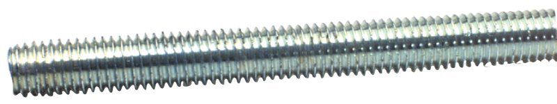 Threaded Rod - 1-1/2-12; 3 Feet Long; Zinc Plated - Caliber Tooling