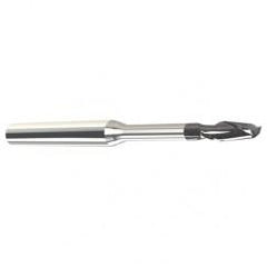 .0938 Dia. - 1/8" LOC - 2" OAL - .005 C/R 2 FL Carbide End Mill with .750 Reach-Nano Coated - Caliber Tooling