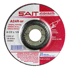 4 1/2″ × 1/4″ × 5/8″ 11 - Aluminum Oxide A24R - Depressed Center Wheel - Caliber Tooling