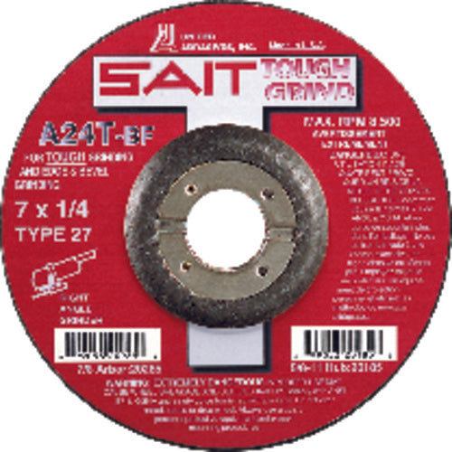 9″ × 1/4″ × 5/8″ 11 - Aluminum Oxide A24N - Depressed Center Wheel - Caliber Tooling