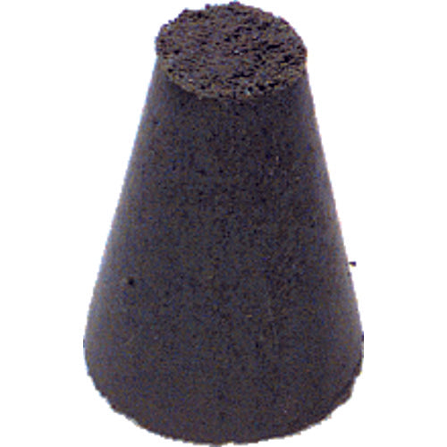 1″ × 5/8″-1/4″ × 1/4″ - Tapered Resin Bonded Rubber Cone (Coarse Grit) - Caliber Tooling