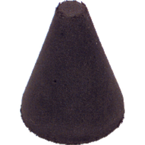 1 1/4″ × 1″-1/4″ × 1/4″ - Tapered Resin Bonded Rubber Cone (Fine Grit) - Caliber Tooling