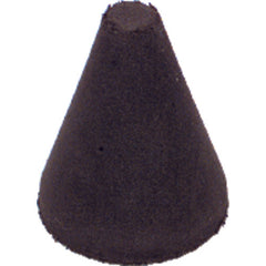 1 1/4″ × 1″-1/4″ × 1/4″ - Tapered Resin Bonded Rubber Cone (Medium Grit) - Caliber Tooling