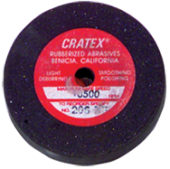 4 x 3/8 x 1/2'' - Resin Bonded Rubber Wheel (Coarse Grit) - Caliber Tooling