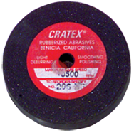 3 x 1/2 x 1/4'' - Resin Bonded Rubber Wheel (Extra Fine Grit) - Caliber Tooling