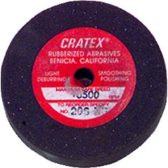 2″ × 3/8″ × 1/4″ - Resin Bonded Rubber Wheel (Extra Fine Grit) - Caliber Tooling