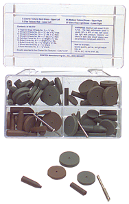 #777 Resin Bonded Rubber Kit - Introductory - Various Shapes - Equal Assortment Grit - Caliber Tooling