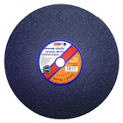 12″ × 3/32″ × 1″ - A36-PBF Double - Aluminum Oxide Reinforced Cut-Off Wheel - Caliber Tooling