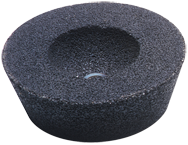 6/4 - 3/4 x 2 x 5/8-11'' - Aluminum Oxide/Silicon Carbide 16 Grit Type 11 - Resin Cup Wheel - Caliber Tooling